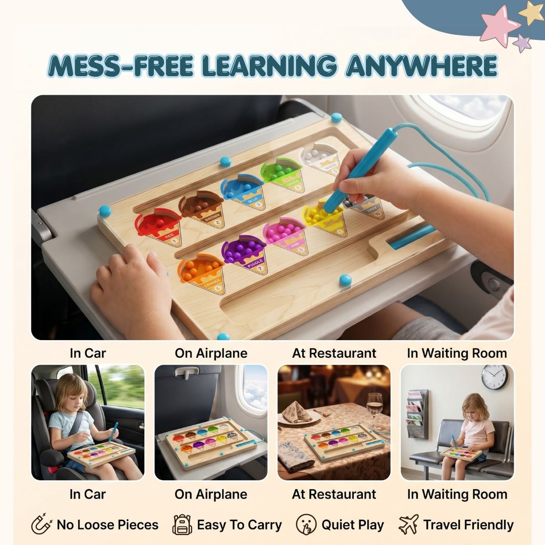 Magnetic Color Sorting Math Board | Smart Learning Through Play | Ages 3+