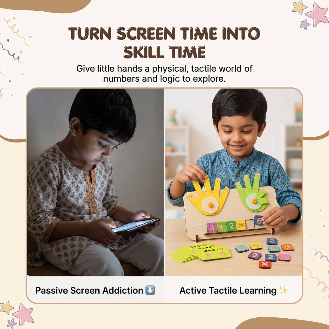 Little Peepers Wooden Counting & Math Learning Board