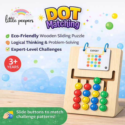 Dot Matching Wooden Sliding puzzle
