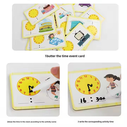 Time Matching Puzzle Preschool Tactile Learning Clock