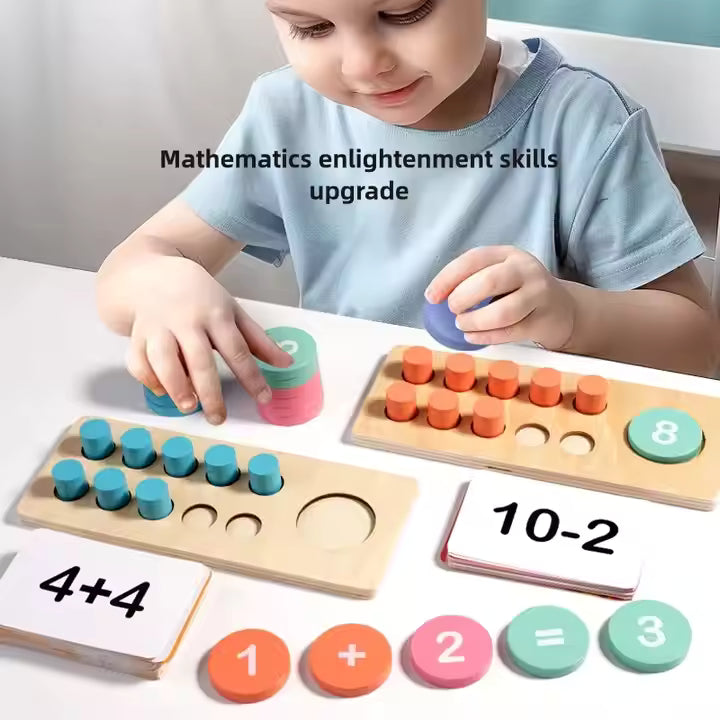 Kids Learning 1-10 Numbers Counting Toy Digital Operation Card Math Match Game