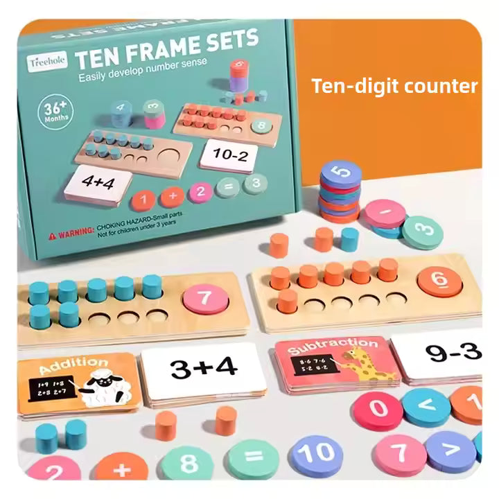 Kids Learning 1-10 Numbers Counting Toy Digital Operation Card Math Match Game