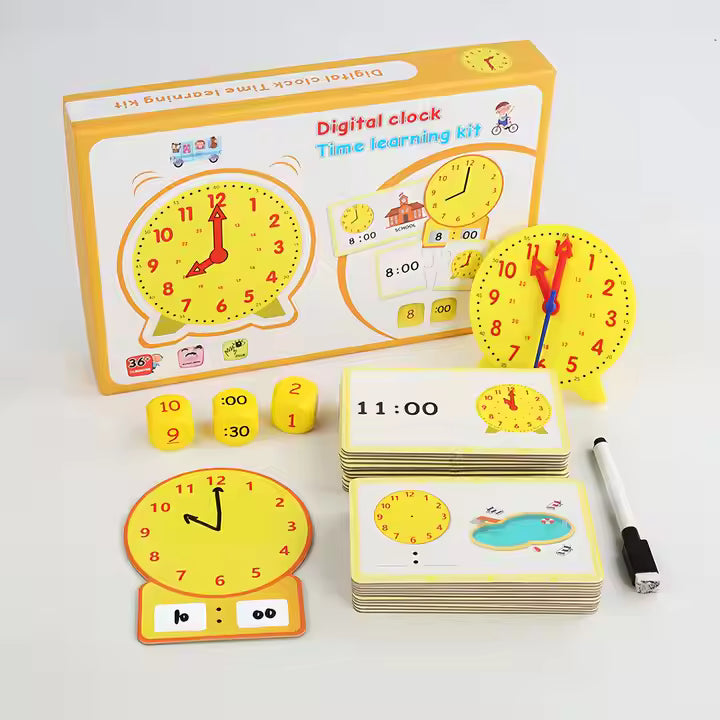 Time Matching Puzzle Preschool Tactile Learning Clock