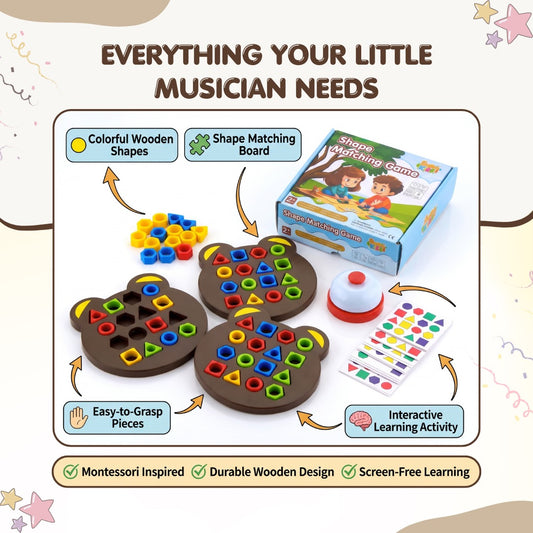 Shape Matching Puzzle – Montessori Educational Learning Toy