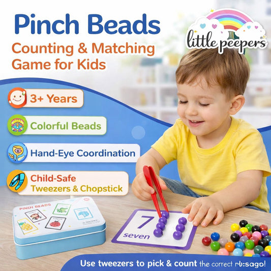 Pinch Beads Counting & Matching Game for Kids