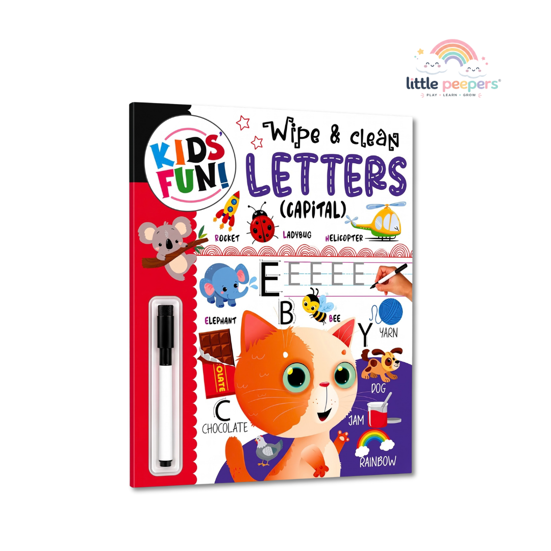 Little Peepers Wipe & Clean Capital Letters Activity Book