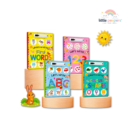 Reusable Tracing Book Set (Pack of 4) | Build Number Writing & Pen Control Skills | Ages 2+