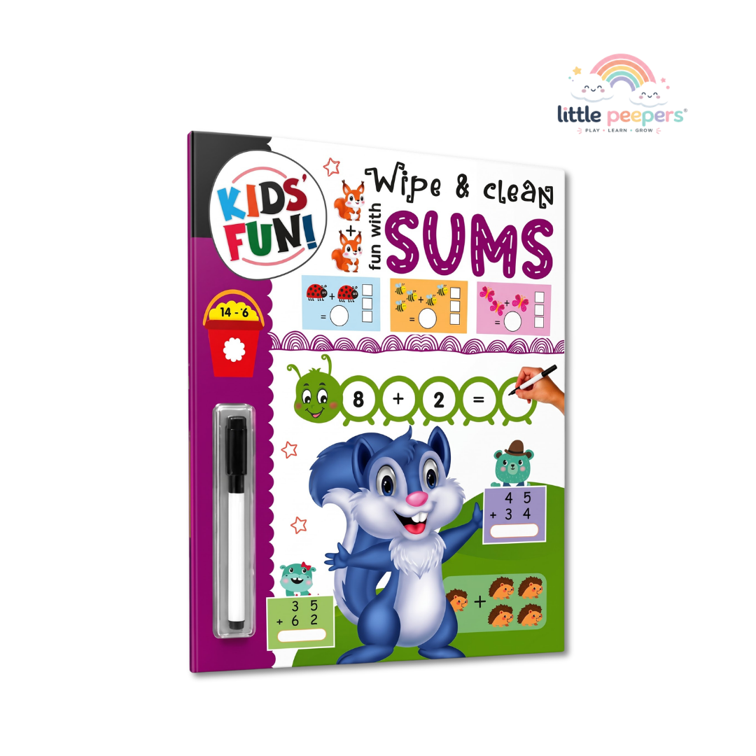 Little Peepers Wipe & Clean Sums Activity Book