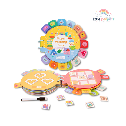 Shapes Matching Activity Book | Early Math Learning Through Play | Ages 3+