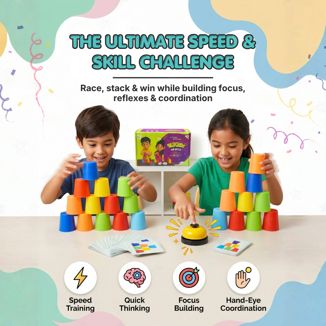 Stacked Cup Battle Game | Boost Speed, Focus & Reflex Skills | Ages 3+