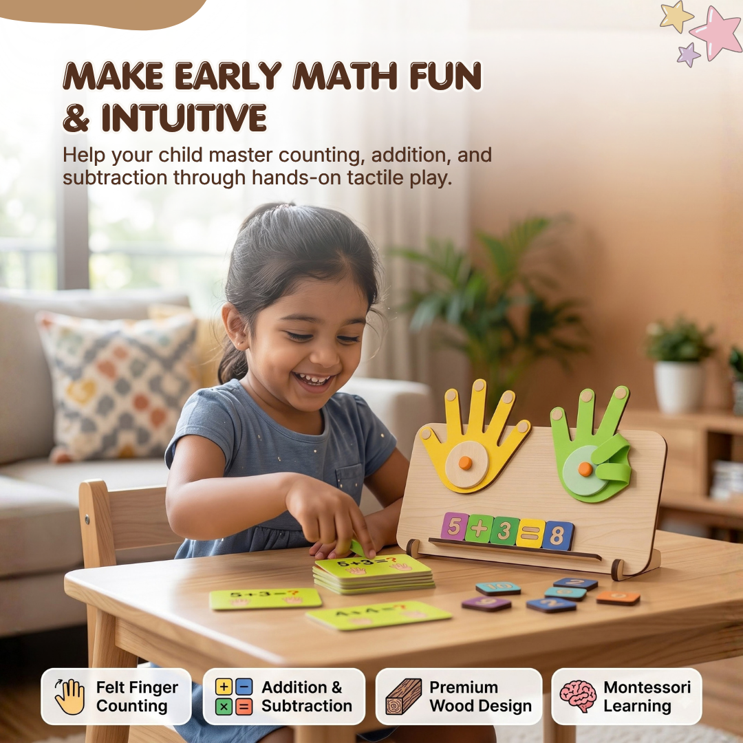 Little Peepers Wooden Counting & Math Learning Board