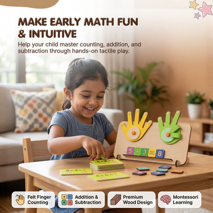 Little Peepers Wooden Counting & Math Learning Board
