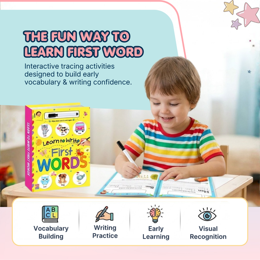 Reusable Word Tracing Book | Build Handwriting & Pen Control Skills | Ages 2+