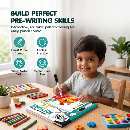 Little Peepers Wipe & Clean Patterns – Reusable Pre-Writing Activity Book