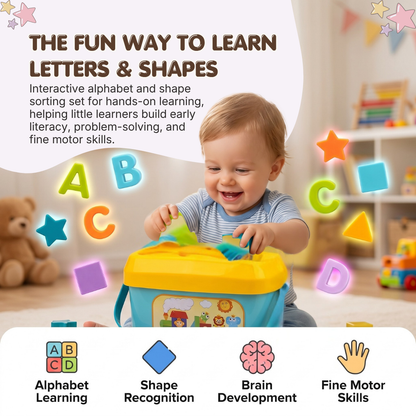 Alphabet Activity Bucket | Fun Shape Sorting & Learning | Ages 2+