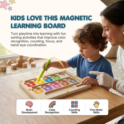 Magnetic Color Sorting Math Board | Smart Learning Through Play | Ages 3+