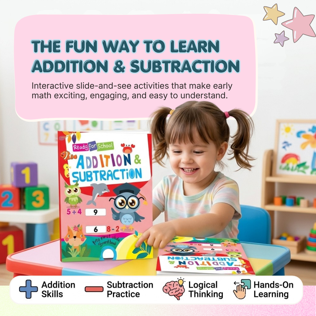 Addition and Subtraction- Slide and See Board Book
