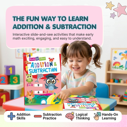 Addition and Subtraction- Slide and See Board Book