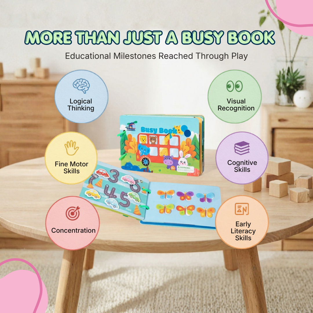 Fun Learning Activity Book | Hands-On Brain Development | Ages 3+