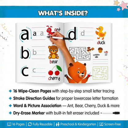 Little Peepers Wipe & Clean Small Letters Activity Book