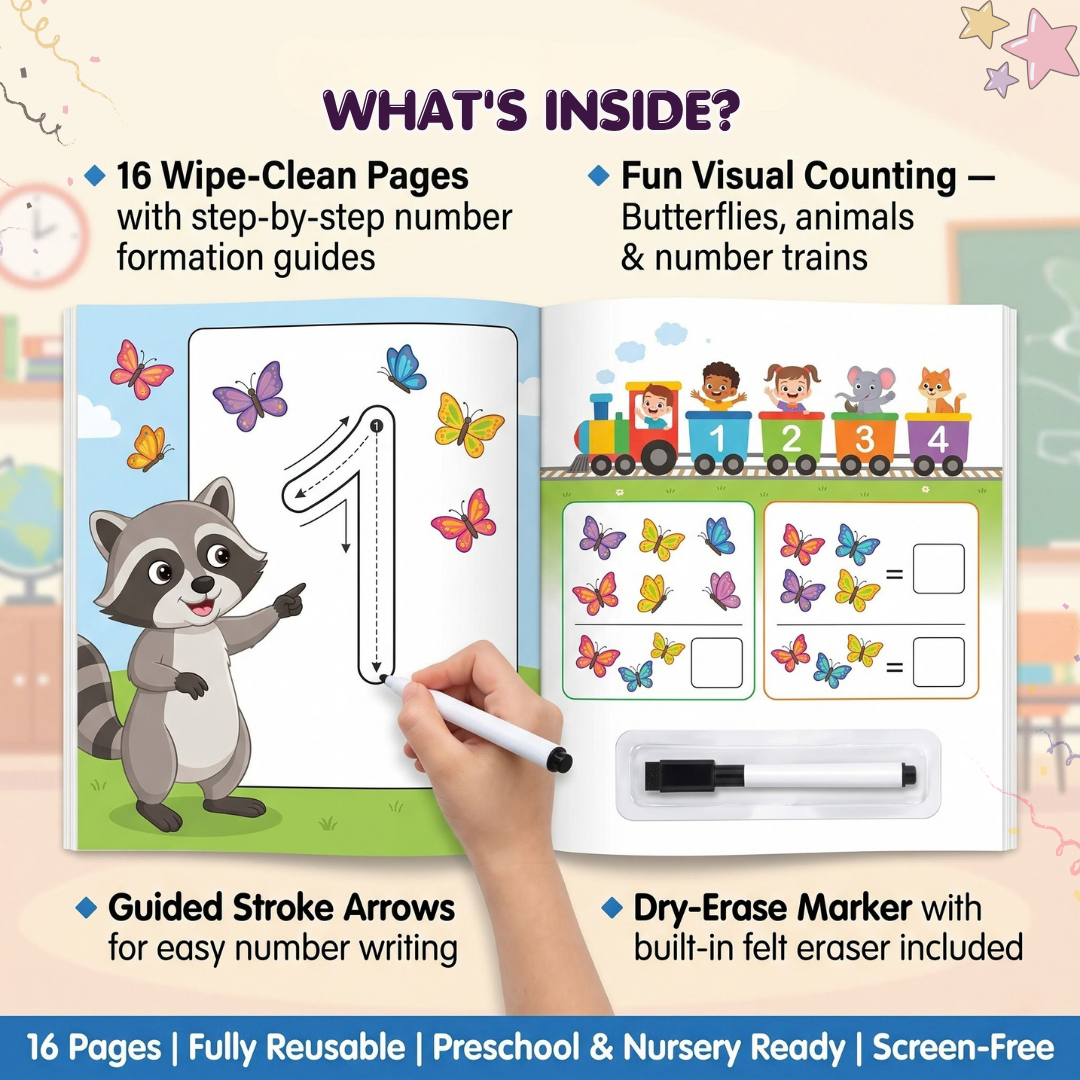 Little Peepers Wipe & Clean Numbers Activity Book