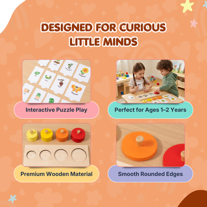 Wooden Growth Process Puzzle Set | Learn Life Cycles Through Play | Build Observation & Thinking Skills | Ages 3+