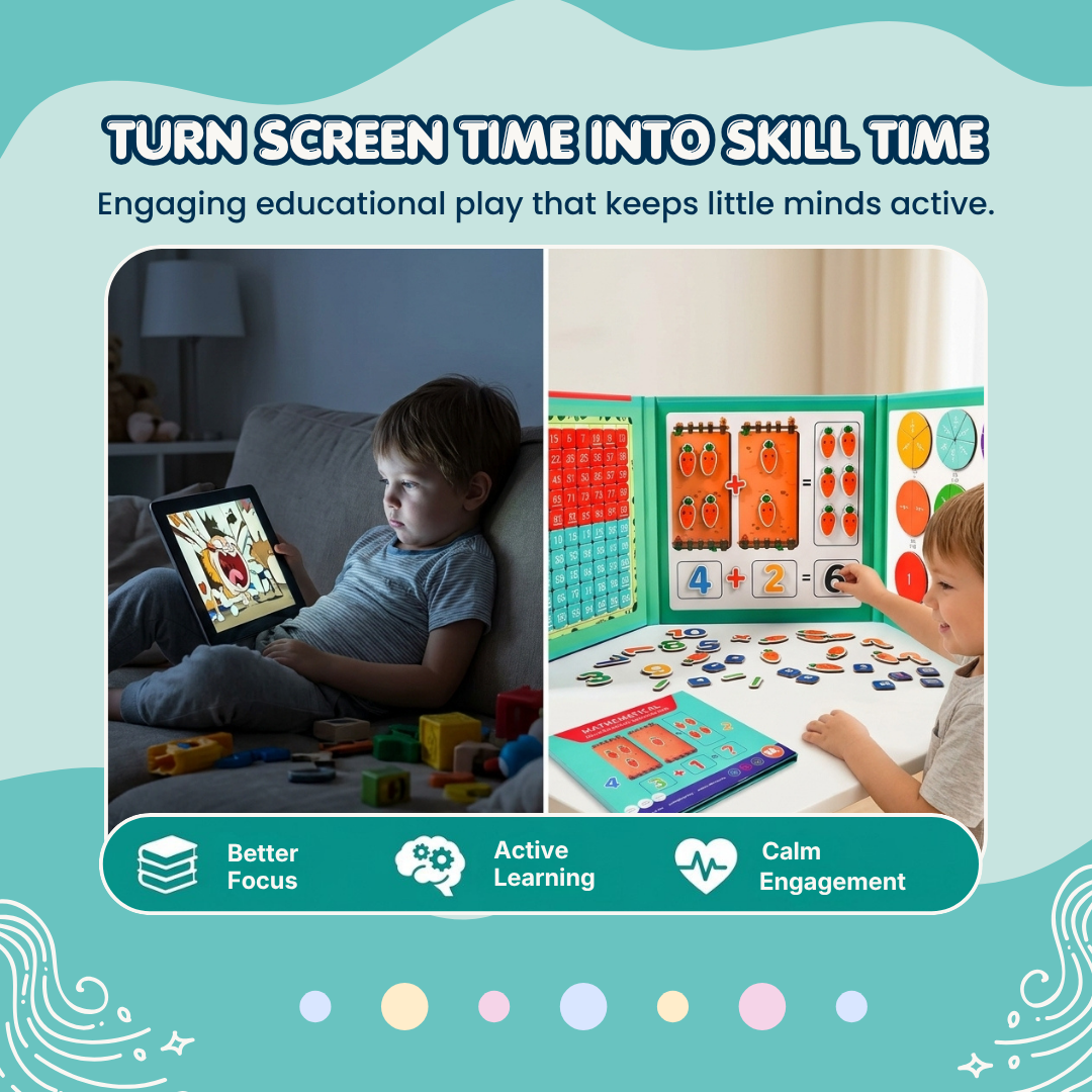 Magnetic Learning Board Set | Improve Counting, Reading & Focus | Ages 3+