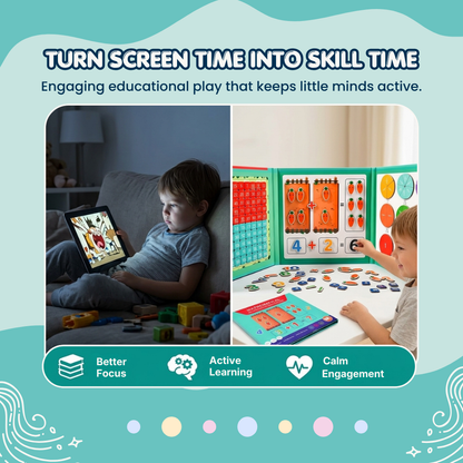 Magnetic Learning Board Set | Improve Counting, Reading & Focus | Ages 3+
