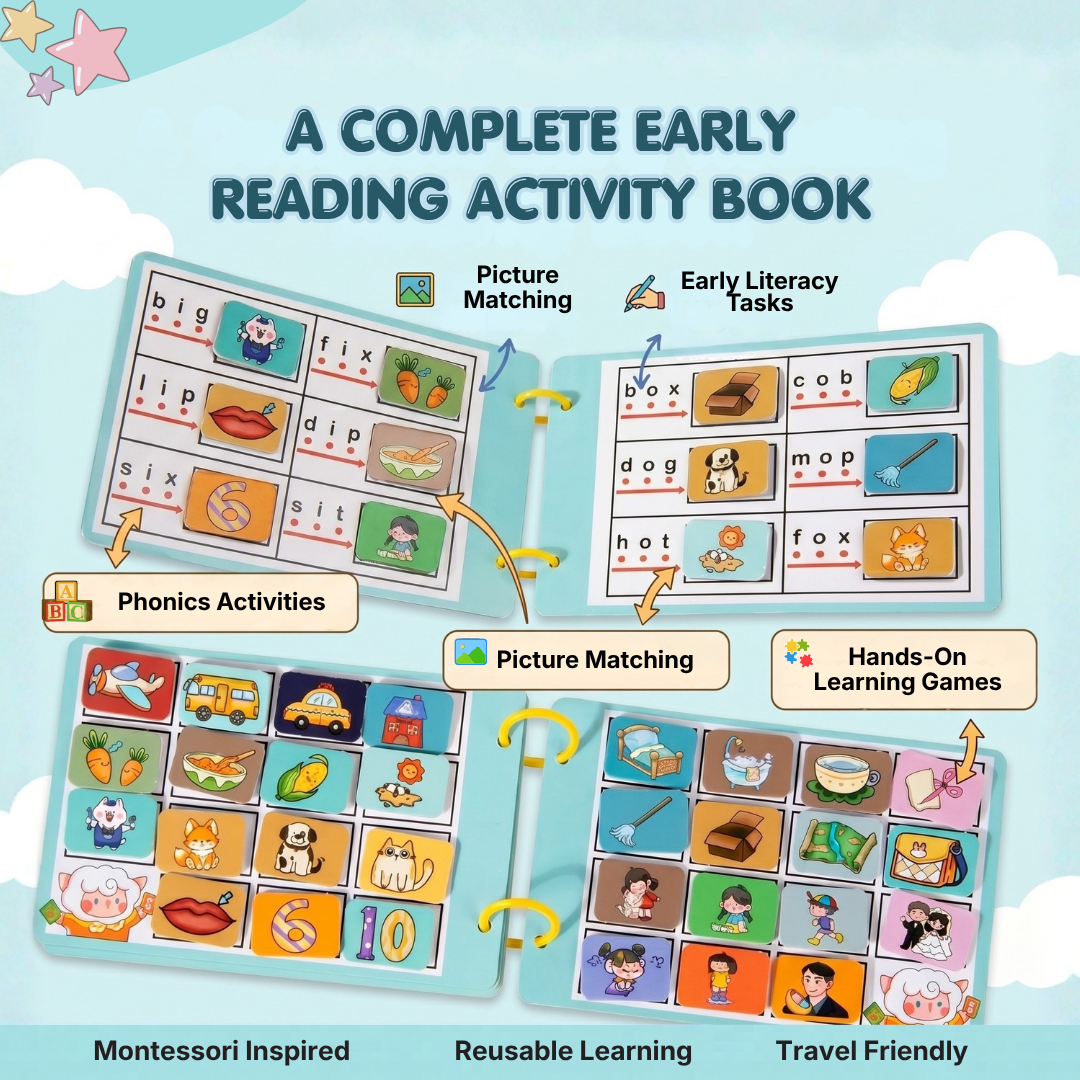 Phonics Activity Book | Boost Vocabulary & Speaking Skills | Ages 3+