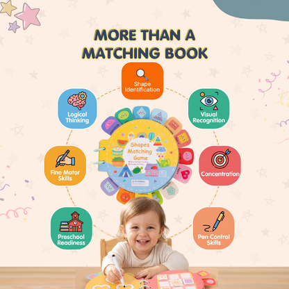 Shapes Matching Activity Book | Early Math Learning Through Play | Ages 3+