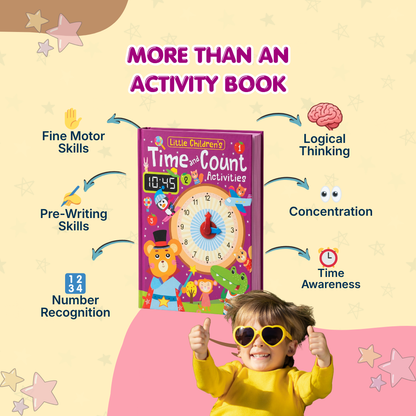 Time & Clock Learning Book | Learn Numbers & Clock Skills Through Play | Ages 4+