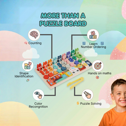 Frog Counting & Shape Sorting Board | Smart Learning Through Play | Ages 3+