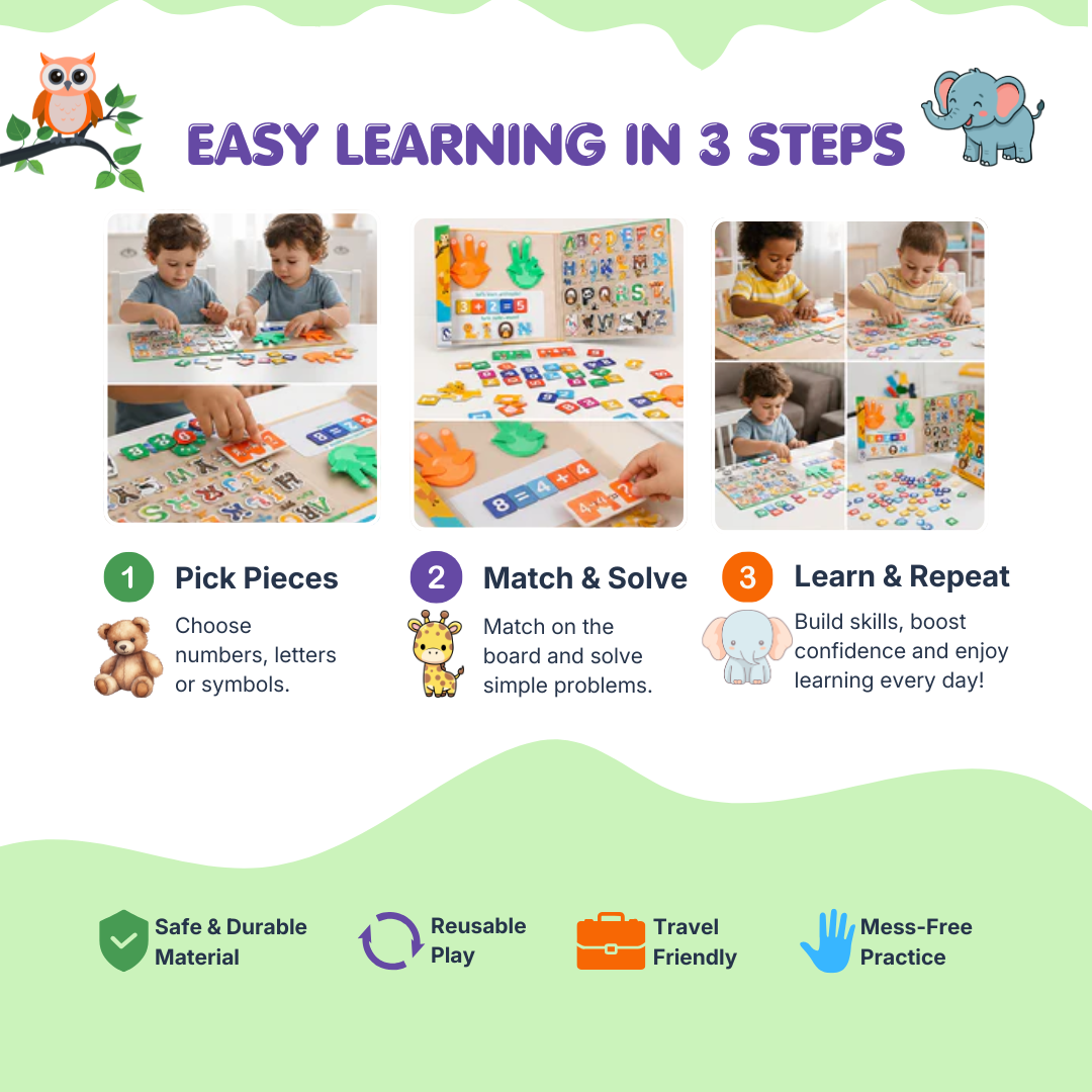 Finger Arithmetic Learning Set | Smart Math Learning Through Play | Improve Focus & Number Skills | Ages 3+