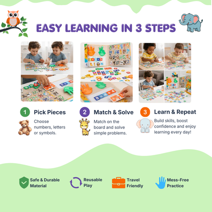 Finger Arithmetic Learning Set | Smart Math Learning Through Play | Improve Focus & Number Skills | Ages 3+