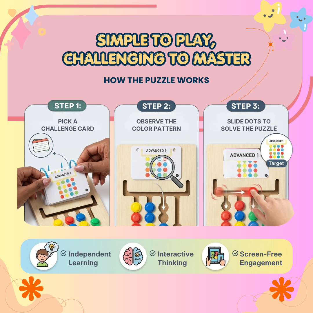 Dot Matching Sliding Puzzle | Boost Logic & Problem-Solving Skills | Ages 3+