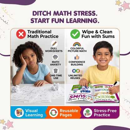Little Peepers Wipe & Clean Sums Activity Book