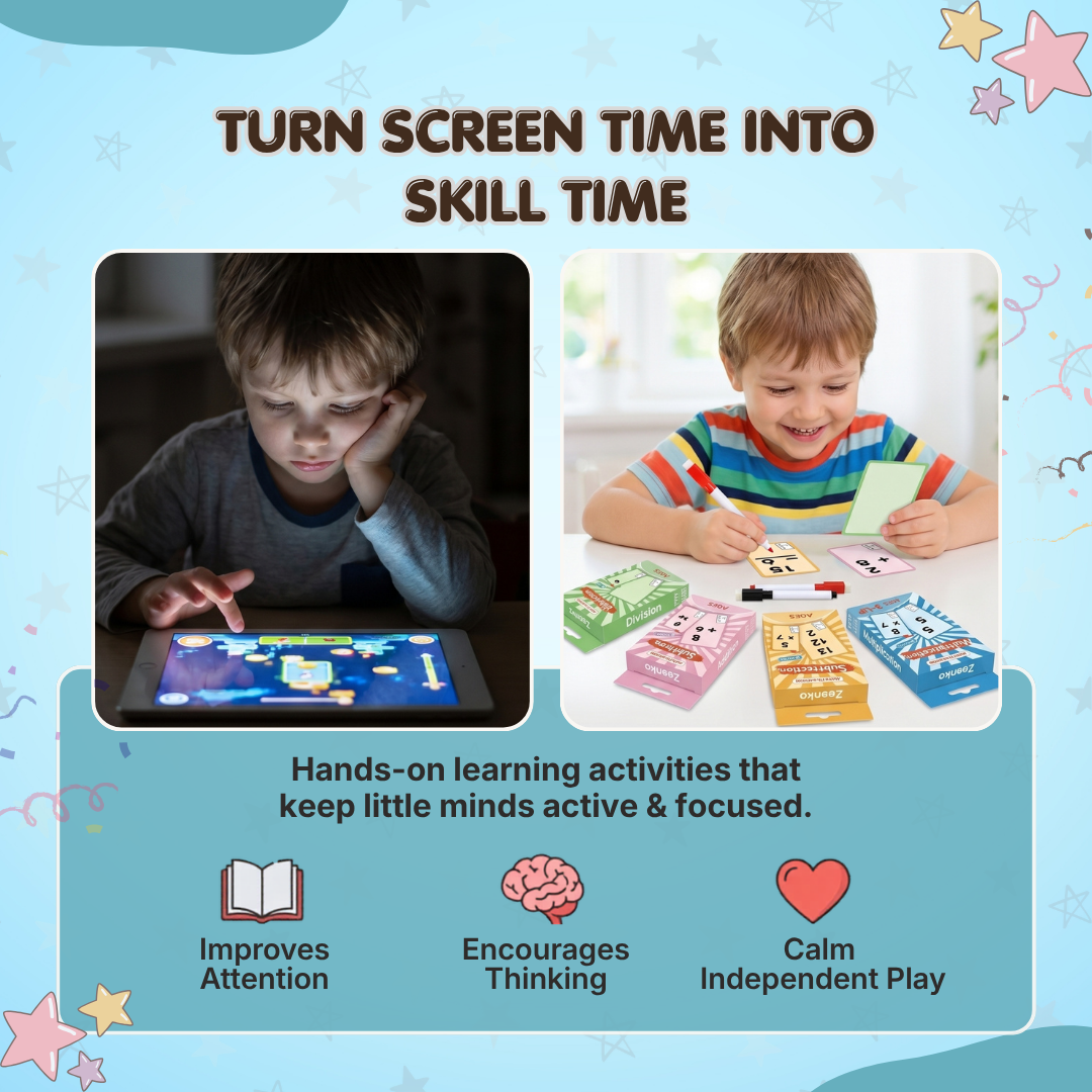 Arithmetic Flash Cards | Early Math Learning Through Play | Ages 3+