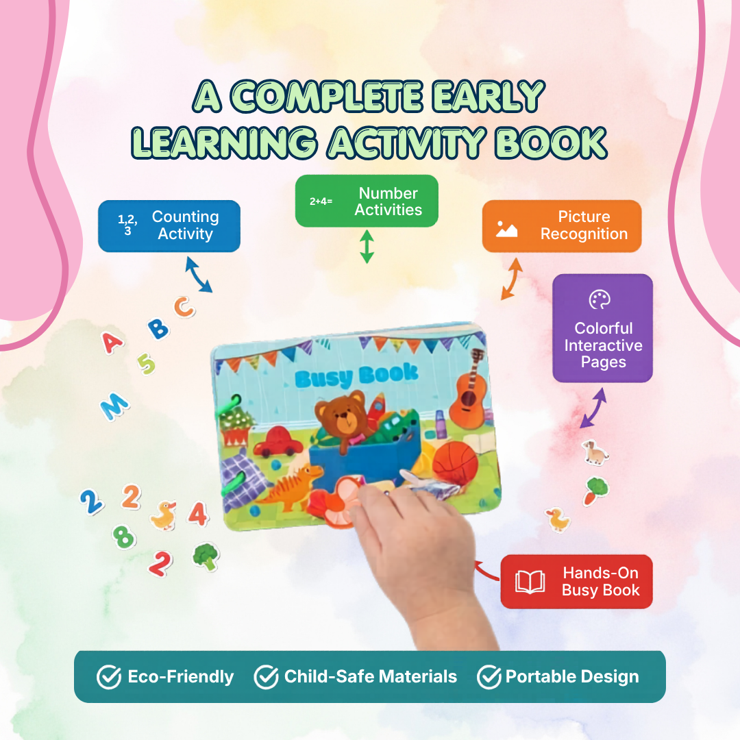 Fun Learning Activity Book | Hands-On Brain Development | Ages 3+