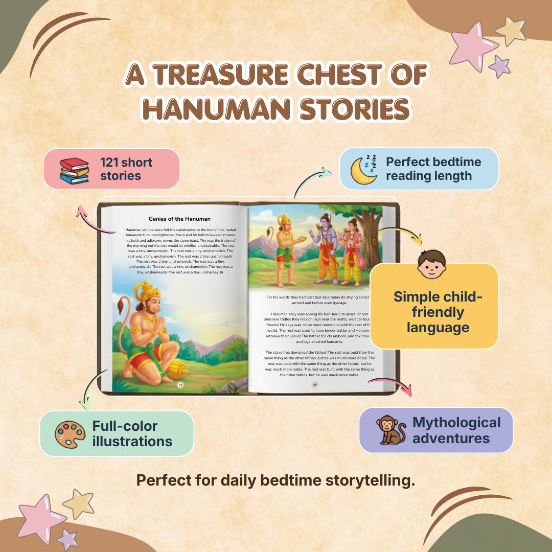 121 Hanuman Tales | Illustrated Bedtime Story Book | Ages 3+