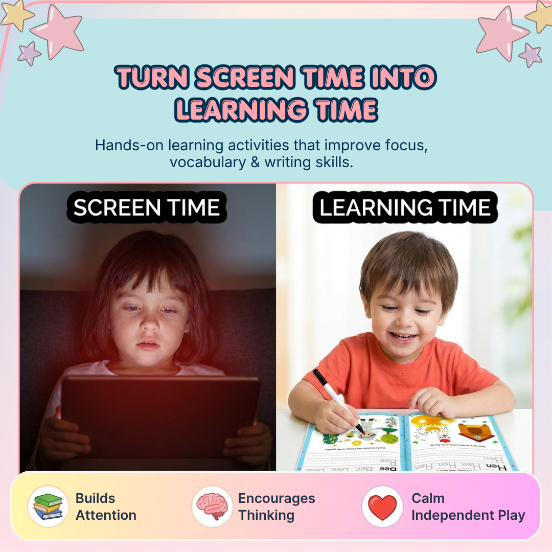 Reusable Word Tracing Book | Build Handwriting & Pen Control Skills | Ages 2+
