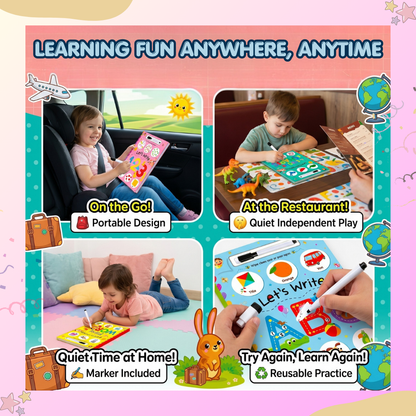 Reusable Tracing Book Set (Pack of 4) | Build Number Writing & Pen Control Skills | Ages 2+