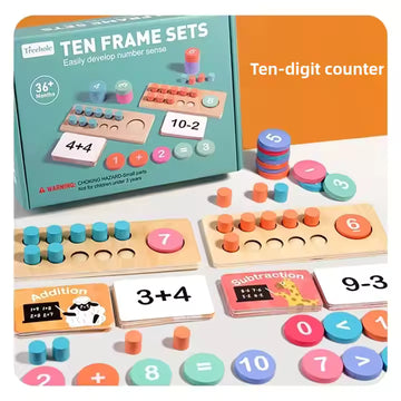 Kids Learning 1-10 Numbers Counting Toy Digital Operation Card Math Match Game