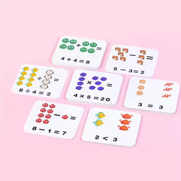 Wooden Math Operation Cube Game Toy Wooden Counting Game