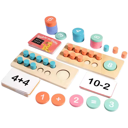 Kids Learning 1-10 Numbers Counting Toy Digital Operation Card Math Match Game