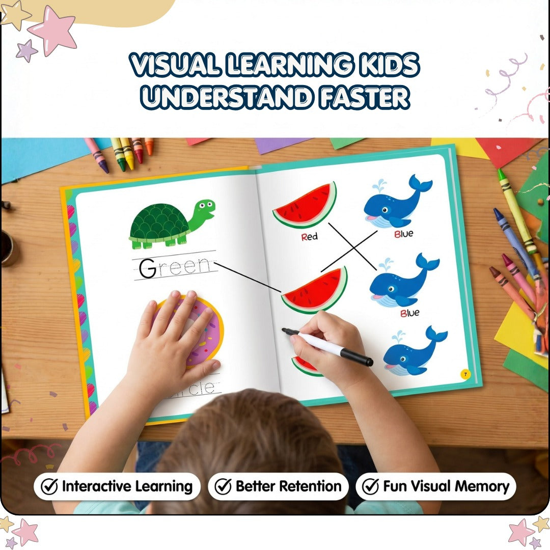 Learn to Write Colours & Shapes – Reusable Activity Book