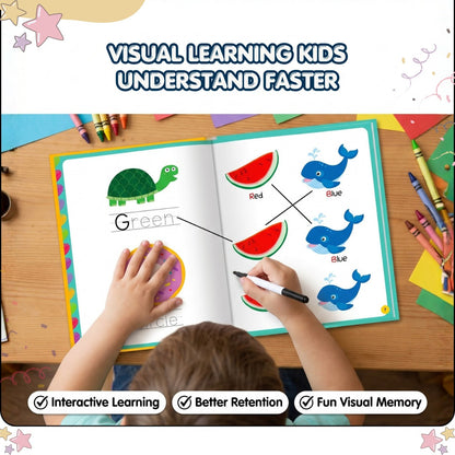 Learn to Write Colours & Shapes – Reusable Activity Book