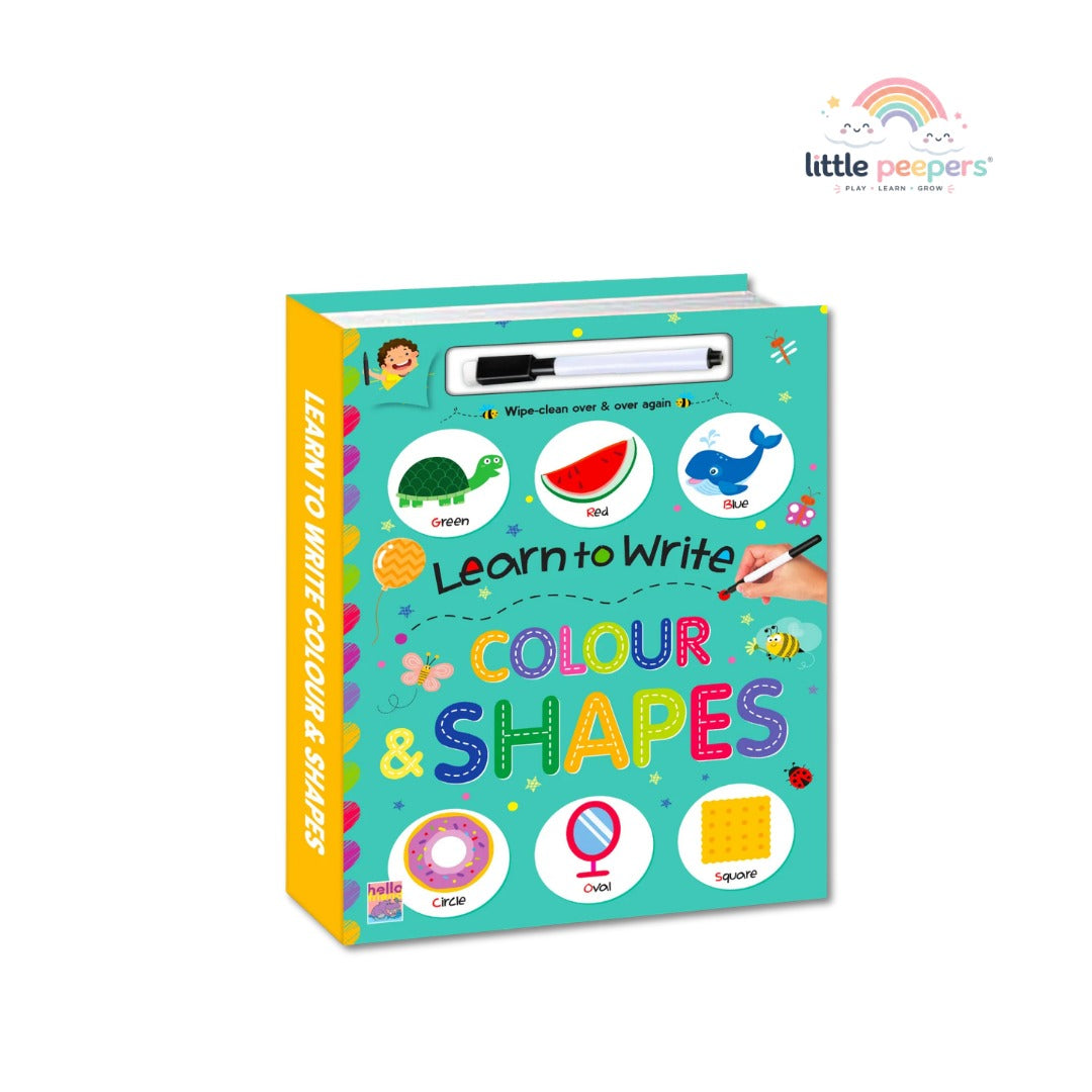 Learn to Write Colours & Shapes – Reusable Activity Book