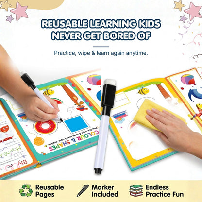 Learn to Write Colours & Shapes – Reusable Activity Book