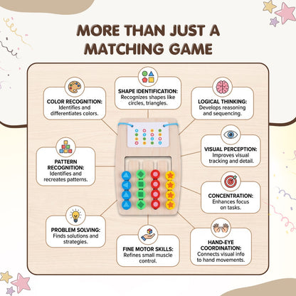 Double-Sided Color & Shape Matching Game – Montessori Wooden Learning Toy