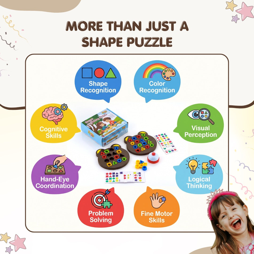 Shape Matching Puzzle – Montessori Educational Learning Toy